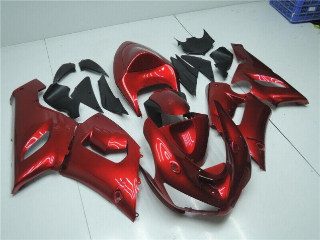 Billige Candy Rot ZX6R 2005-2006 Motorrad Verkleidungen