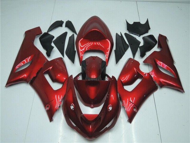 Billige Candy Rot ZX6R 2005-2006 Motorrad Verkleidungen