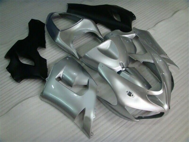 Billige Silber Schwarz ZX6R 2005-2006 Motorrad Verkleidungen Billige Silber Schwarz ZX6R 2005-2006 Motorrad Verkleidungen