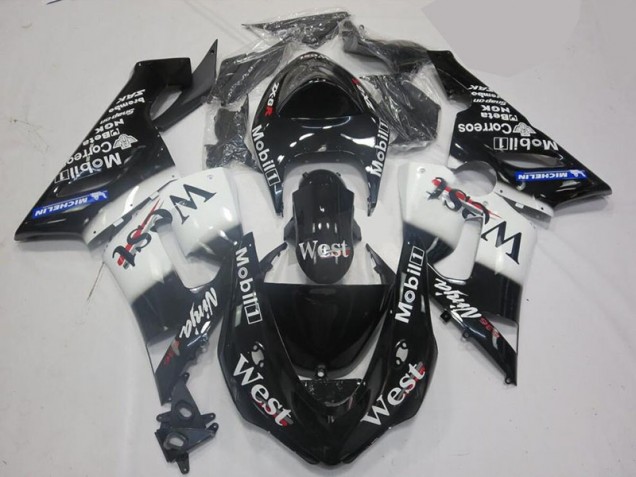 Billige Weiß Schwarz ZX6R 2005-2006 Motorrad Verkleidung