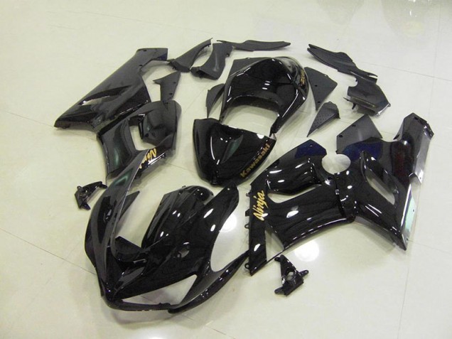 Billige Glänzend Schwarz Gold Aufkleber ZX6R 2005-2006 Motorrad Verkleidungen Billige Glänzend Schwarz Gold Aufkleber ZX6R 2005-2006 Motorrad Verkleidungen