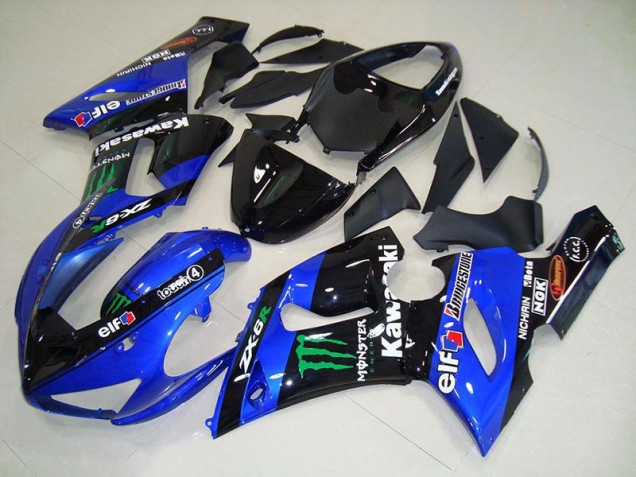 Billige Bonbon blau Monster ZX6R 2005-2006 Motorrad Verkleidungen Billige Bonbon blau Monster ZX6R 2005-2006 Motorrad Verkleidungen