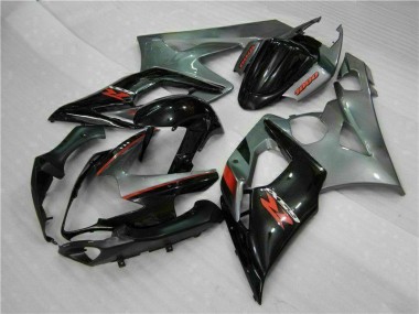 Billige Grau Schwarz GSXR 1000 K5 2005-2006 Motorrad Vollverkleidung
