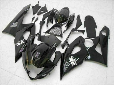 Billige Glänzend Schwarz GSXR 1000 K5 2005-2006 Motorrad Verkleidung