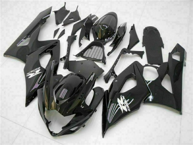 Billige Glänzend Schwarz GSXR 1000 K5 2005-2006 Motorrad Verkleidung
