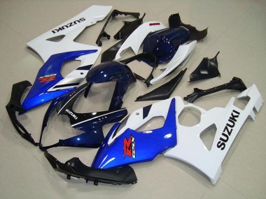 Billige Blau Weiß Schwarz GSXR 1000 K5 2005-2006 Motorrad Verkleidungen