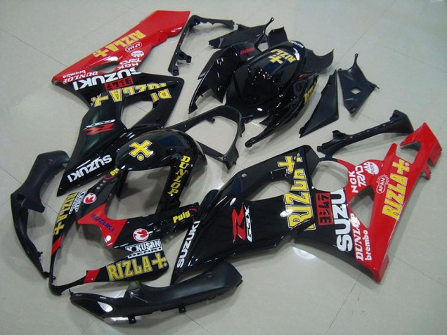 Billige Schwarz Rot Rizla GSXR 1000 K5 2005-2006 Motorrad Verkleidungen