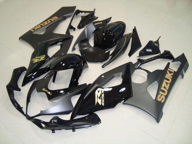 Billige Schwarz mit goldenen Aufklebern GSXR 1000 K5 2005-2006 Motorrad Verkleidungen