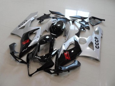 Billige Silber Schwarz GSXR 1000 K5 2005-2006 Motorrad Verkleidungen