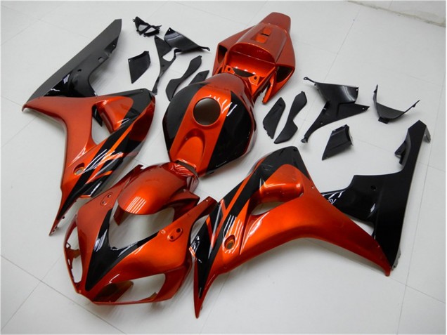 Billige Orange Schwarz CBR 1000 RR 2006-2007 Motorrad Verkleidungen Billige Orange Schwarz CBR 1000 RR 2006-2007 Motorrad Verkleidungen