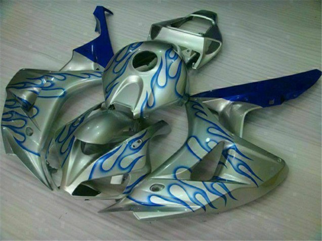 Billige Blau Flamme Silber CBR 1000 RR 2006-2007 Motorrad Verkleidungen Billige Blau Flamme Silber CBR 1000 RR 2006-2007 Motorrad Verkleidungen