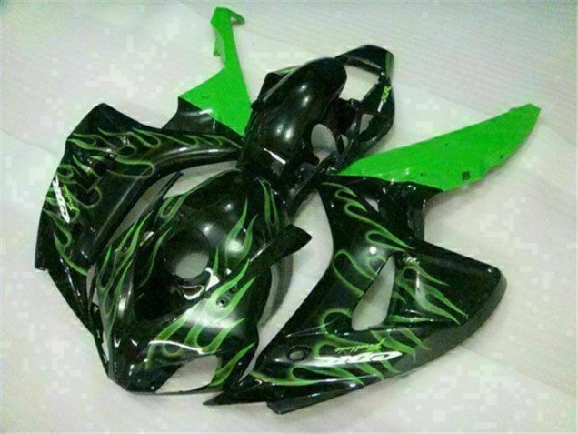 Billige Grüne Flamme Schwarz CBR 1000 RR 2006-2007 Motorrad Verkleidungen Billige Grüne Flamme Schwarz CBR 1000 RR 2006-2007 Motorrad Verkleidungen
