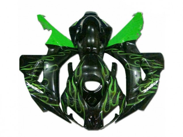 Billige Grüne Flamme Schwarz CBR 1000 RR 2006-2007 Motorrad Verkleidungen Billige Grüne Flamme Schwarz CBR 1000 RR 2006-2007 Motorrad Verkleidungen
