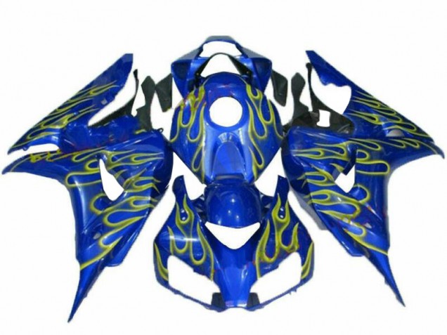 Billige Gelb Flamme Blau CBR 1000 RR 2006-2007 Motorrad Verkleidungen Billige Gelb Flamme Blau CBR 1000 RR 2006-2007 Motorrad Verkleidungen