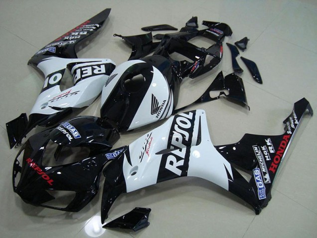 Billige Schwarz Weiß Repsol CBR 1000 RR 2006-2007 Motorrad Verkleidungen Billige Schwarz Weiß Repsol CBR 1000 RR 2006-2007 Motorrad Verkleidungen