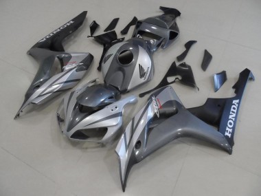 Billige Graues Silber und Matt schwarz CBR 1000 RR 2006-2007 Motorrad Verkleidungen
