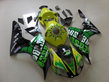 Billige Grün Gelb Rossi CBR 1000 RR 2006-2007 Motorrad Verkleidungen