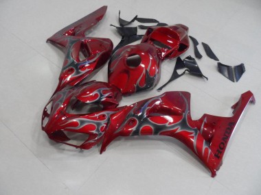 Billige Rot Silber Flamme CBR 1000 RR 2006-2007 Motorrad Verkleidungen