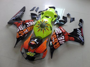 Billige Rossi Fluro Grün CBR 1000 RR 2006-2007 Motorrad Verkleidungen