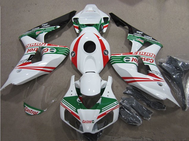 Billige Weiß Grün Rot Castrol CBR 1000 RR 2006-2007 Motorrad Verkleidungen Billige Weiß Grün Rot Castrol CBR 1000 RR 2006-2007 Motorrad Verkleidungen