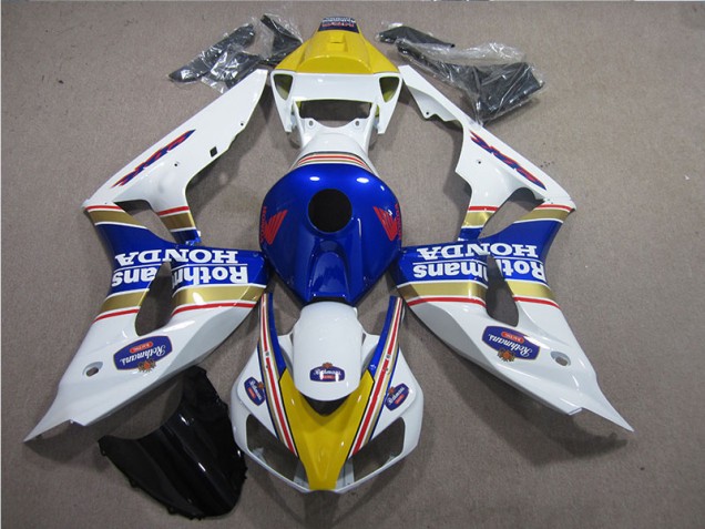 Billige Weiß Blau Rothmans CBR 1000 RR 2006-2007 Motorrad Verkleidungen Billige Weiß Blau Rothmans CBR 1000 RR 2006-2007 Motorrad Verkleidungen