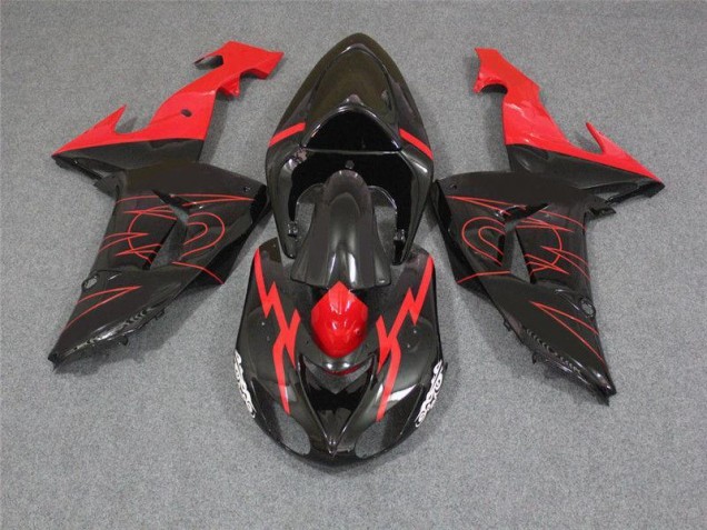 Billige Schwarz Rot ZX10R 2006-2007 Motorrad Verkleidungen Billige Schwarz Rot ZX10R 2006-2007 Motorrad Verkleidungen