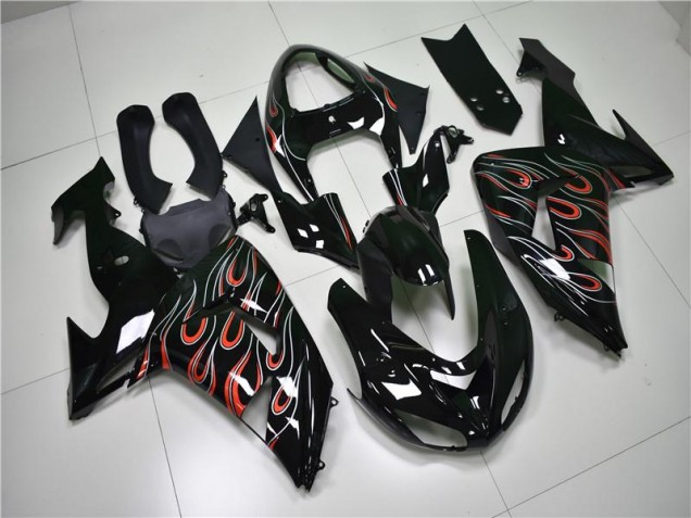 Billige Schwarz Grau Rot ZX10R 2006-2007 Motorrad Verkleidungen Billige Schwarz Grau Rot ZX10R 2006-2007 Motorrad Verkleidungen