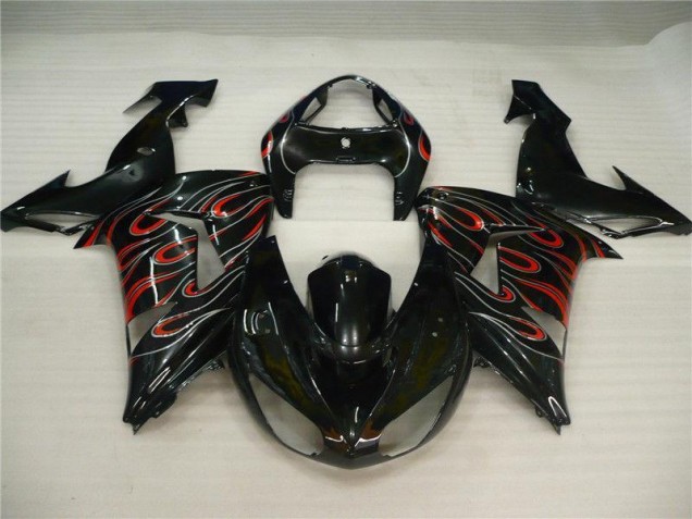 Billige Schwarz Grau Rot ZX10R 2006-2007 Motorrad Verkleidungen Billige Schwarz Grau Rot ZX10R 2006-2007 Motorrad Verkleidungen