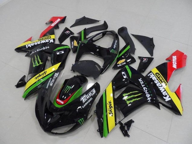 Billige Schwarz Gelbes Monster ZX10R 2006-2007 Motorrad Verkleidungen Billige Schwarz Gelbes Monster ZX10R 2006-2007 Motorrad Verkleidungen