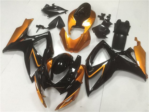 Billige Schwarz Orange GSXR 600 / 750 K6 2006-2007 Motorrad Verkleidung Billige Schwarz Orange GSXR 600 / 750 K6 2006-2007 Motorrad Verkleidung