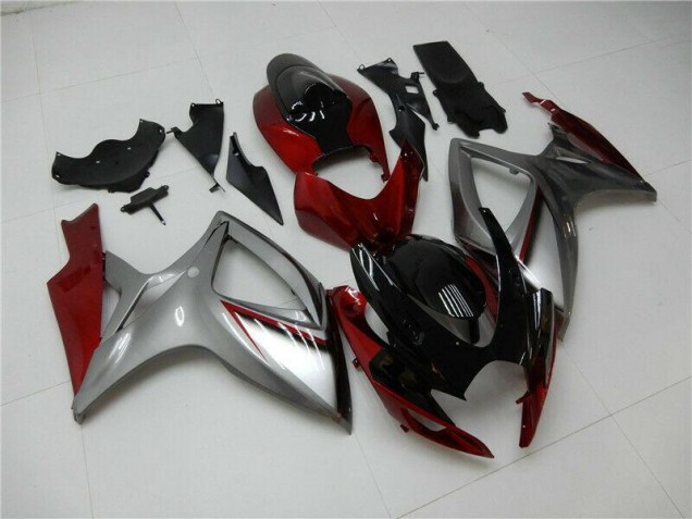 Billige Rot Silber GSXR 600 / 750 K6 2006-2007 Motorrad Verkleidungen Billige Rot Silber GSXR 600 / 750 K6 2006-2007 Motorrad Verkleidungen