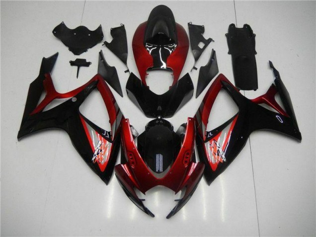 Billige Rot Schwarz GSXR 600 / 750 K6 2006-2007 Motorrad Verkleidungen & Plastik Billige Rot Schwarz GSXR 600 / 750 K6 2006-2007 Motorrad Verkleidungen & Plastik