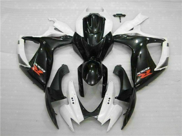 Billige Weiß Schwarz GSXR 600 / 750 K6 2006-2007 Motorrad Verkleidungen Billige Weiß Schwarz GSXR 600 / 750 K6 2006-2007 Motorrad Verkleidungen