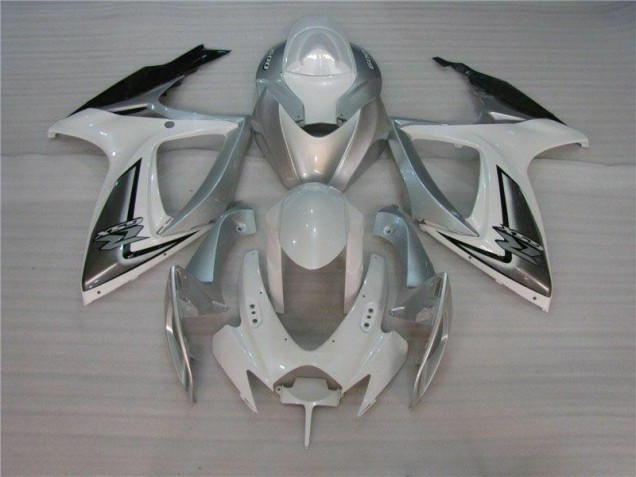 Billige Weiß Silber GSXR 600 / 750 K6 2006-2007 Motorrad Verkleidungen Billige Weiß Silber GSXR 600 / 750 K6 2006-2007 Motorrad Verkleidungen