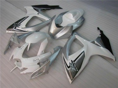Billige Weiß Silber GSXR 600 / 750 K6 2006-2007 Motorrad Verkleidung