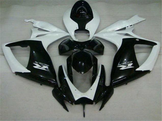 Billige Schwarz Weiß GSXR 600 / 750 K6 2006-2007 Motorrad Verkleidungen Billige Schwarz Weiß GSXR 600 / 750 K6 2006-2007 Motorrad Verkleidungen