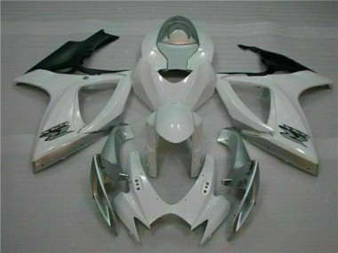Billige Weiß Silber GSXR 600 / 750 K6 2006-2007 Motorrad Vollverkleidung