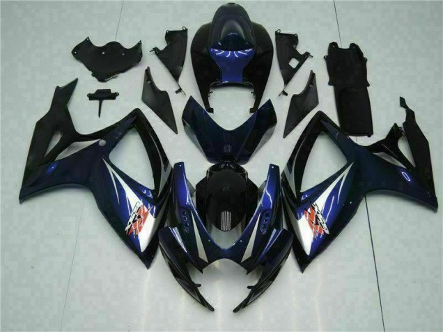 Billige Schwarz Blau GSXR 600 / 750 K6 2006-2007 Motorrad Vollverkleidung Billige Schwarz Blau GSXR 600 / 750 K6 2006-2007 Motorrad Vollverkleidung