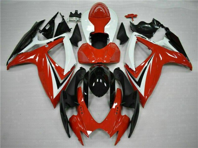 Billige Rot Weiß GSXR 600 / 750 K6 2006-2007 Motorrad Verkleidung Billige Rot Weiß GSXR 600 / 750 K6 2006-2007 Motorrad Verkleidung