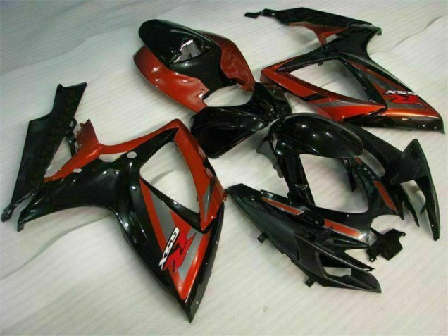 Billige Schwarz Rot GSXR 600 / 750 K6 2006-2007 Motorrad Verkleidungen Billige Schwarz Rot GSXR 600 / 750 K6 2006-2007 Motorrad Verkleidungen