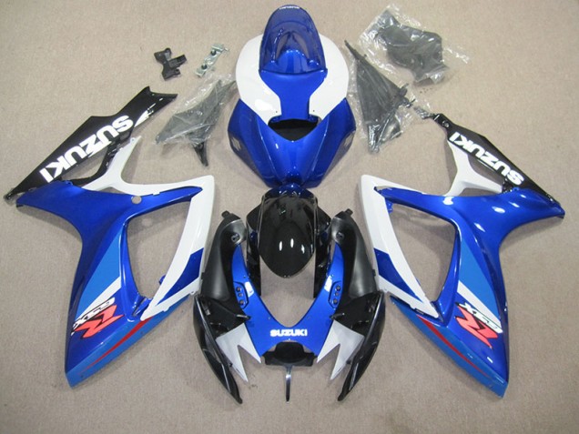 Billige Blau Weiß GSXR 600 K6 2006-2007 Motorrad Vollverkleidung Billige Blau Weiß GSXR 600 K6 2006-2007 Motorrad Vollverkleidung