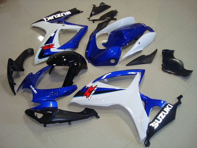 Billige Blau Weiß Schwarz GSXR 750 K6 2006-2007 Motorrad Verkleidungen Billige Blau Weiß Schwarz GSXR 750 K6 2006-2007 Motorrad Verkleidungen