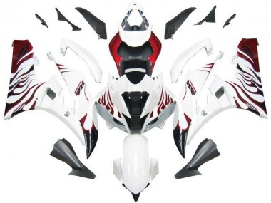 Billige Weiß Rot Flamme R6 2006-2007 Motorrad Verkleidungen