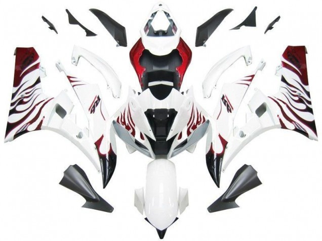Billige Weiß Rot Flamme R6 2006-2007 Motorrad Verkleidungen