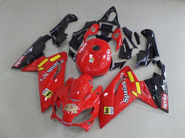 Billige Rot und Schwarz RS 125 2006-2011 Motorrad Verkleidungen Billige Rot und Schwarz RS 125 2006-2011 Motorrad Verkleidungen