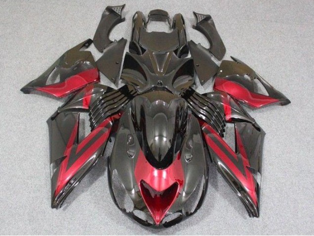 Billige Schwarz Rot ZX14R ZZR 1400 2006-2011 Motorrad Verkleidung Billige Schwarz Rot ZX14R ZZR 1400 2006-2011 Motorrad Verkleidung