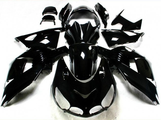 Billige Glänzend Schwarz ZX14R ZZR 1400 2006-2011 Motorrad Verkleidungen Billige Glänzend Schwarz ZX14R ZZR 1400 2006-2011 Motorrad Verkleidungen