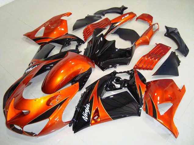 Billige Orange Schwarz ZX14R ZZR 1400 2006-2011 Motorrad Verkleidungen Billige Orange Schwarz ZX14R ZZR 1400 2006-2011 Motorrad Verkleidungen