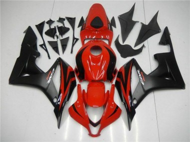 Billige Schwarz Rot CBR 600 RR 2007-2008 Motorrad Verkleidungen Komplett Sets