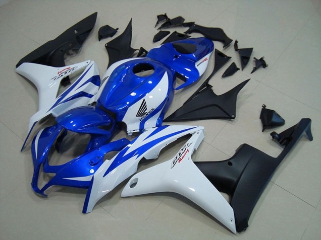 Billige Blau Weiß Matt Schwarz CBR 600 RR 2007-2008 Motorrad Verkleidungen Billige Blau Weiß Matt Schwarz CBR 600 RR 2007-2008 Motorrad Verkleidungen